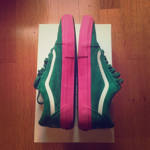 golf wang vans green and pink